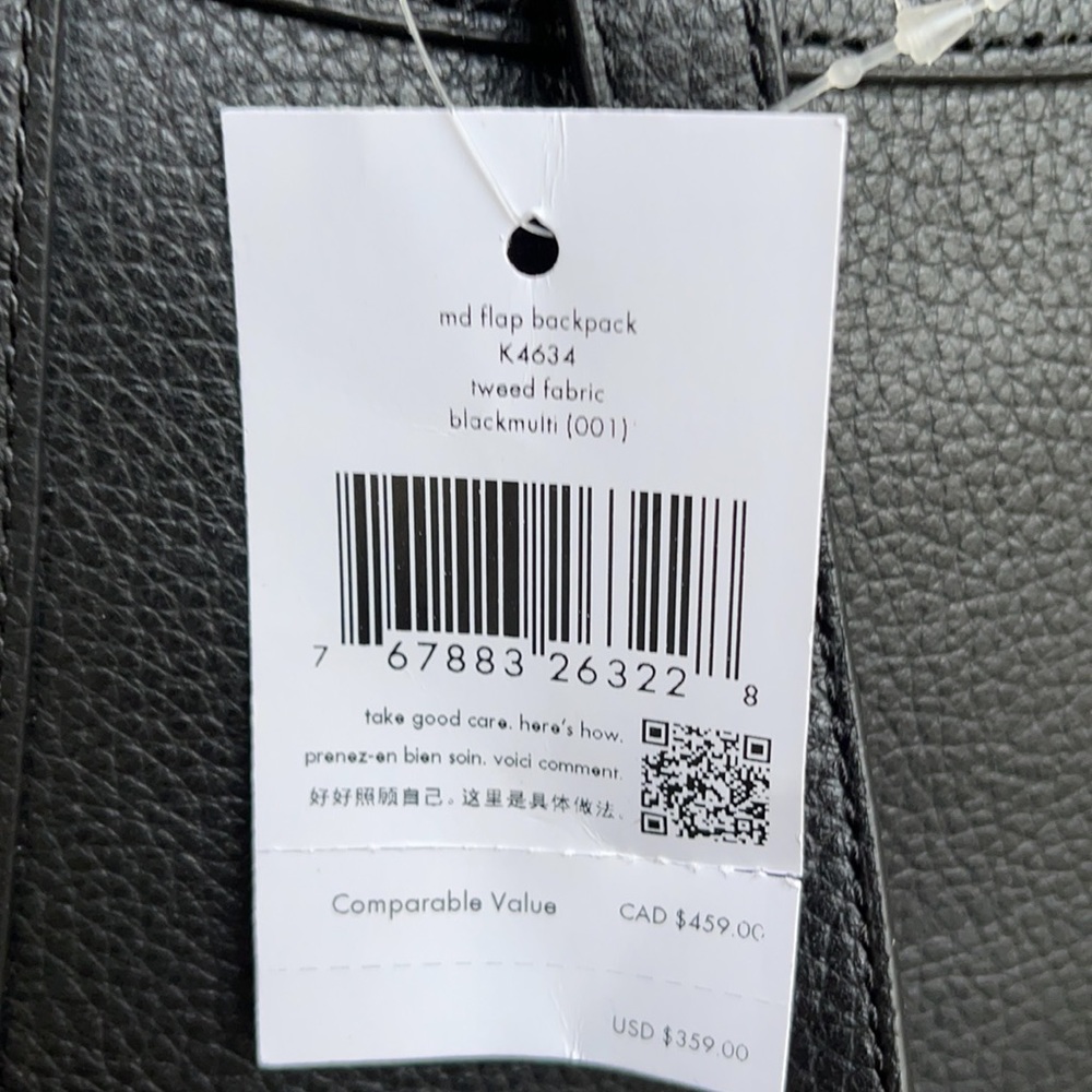 Kate Spade Leila Tweed Fabric Medium Backpack - Picture 10 of 16